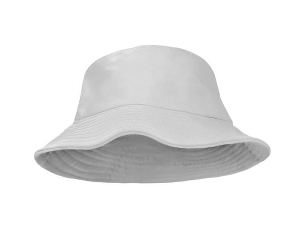 white bucket hat isolated on white white bucket hat isolated on white bucket hat stock pictures, royalty-free photos & images