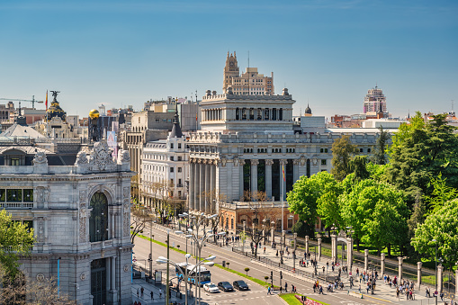 The Cathedral of Saint Mary the Royal of La Almudena in Madrid, Spain.