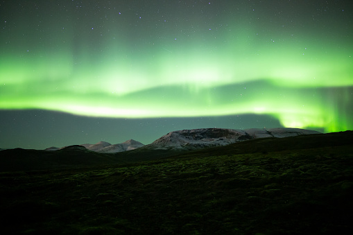 Aurora borealis landscapes in Iceland