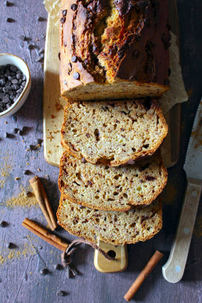 istock Banana bread with chocolate. 1485131518