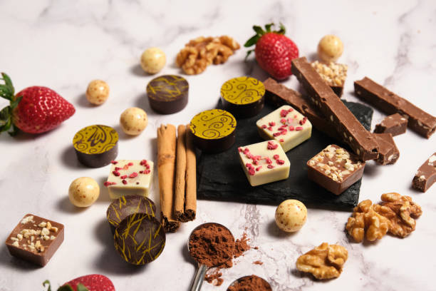 istock a variety of chocolates on a light background 1485136597
