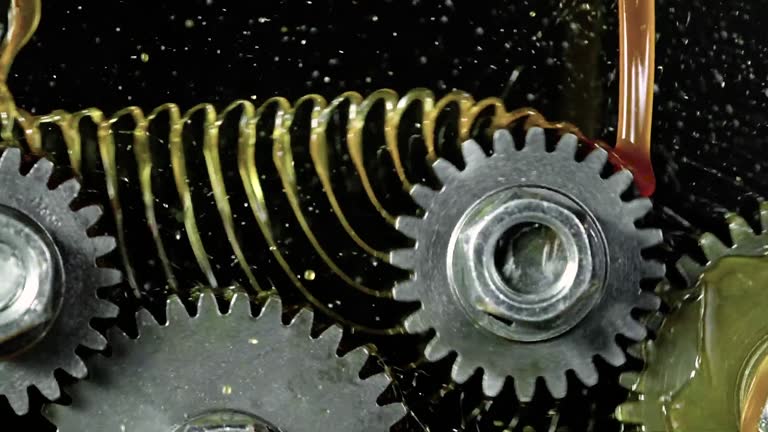 Gears wheel turning stock video