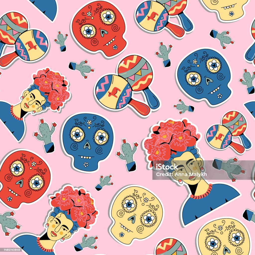 Vector Illustration With Design For The Mexican Holidaypattern With vector-illustration-with-design-for-the-mexican-holidaypattern-with