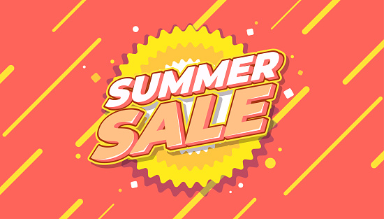 Summer sale sale banner template. Online marketing banner , shopping day, discount holiday deal. Promotion vector.