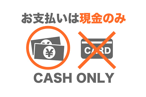 Postings indicating that payment is by cash only. Translation: payment method is cash only.