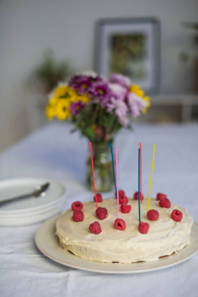 cake, candle, flower, birthday