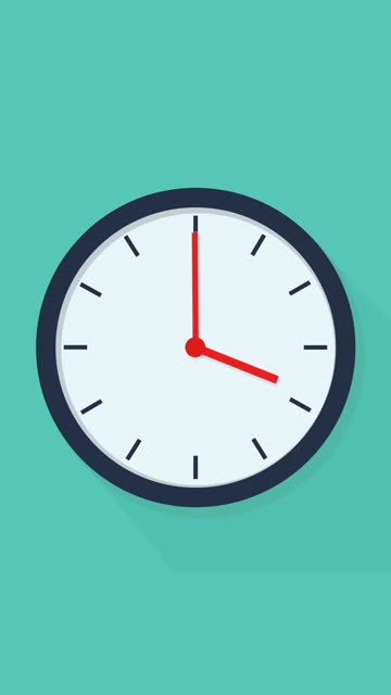 Clock time concept, Clock Time Lapse. Green Backgrounds