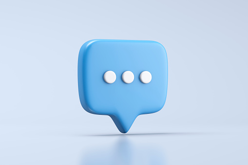 Discussion and Communication icon. 3d illustration