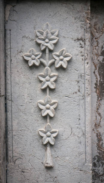 istock Flower  ornaments in monumental facade 1485164157