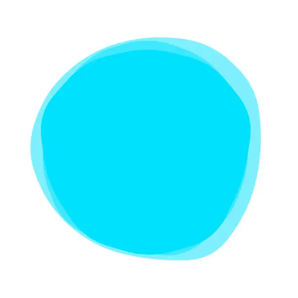 Vector illustration of Light blue stacked multiple blobs with round corners