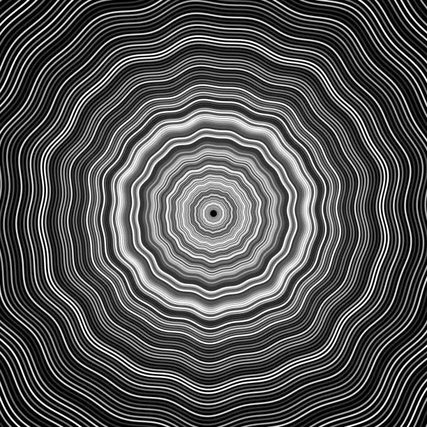 Vector illustration of Full frame tree rings, trunk cross section