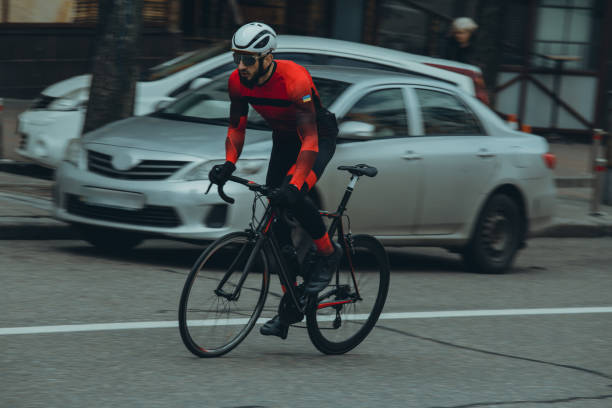 istock Cyclist in the city road 1485167186