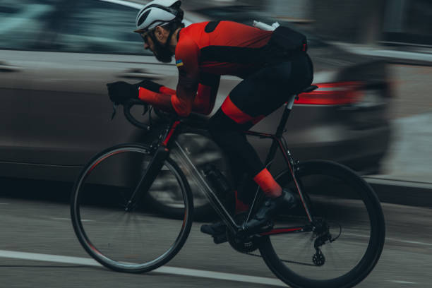 istock Cyclist in the city road 1485167206
