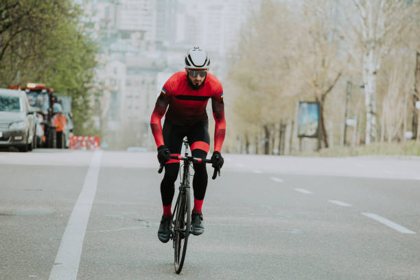 istock Cyclist in the city road 1485167268