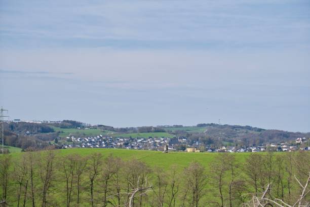 istock Hilly beautiful landscape with green meadows 1485175878