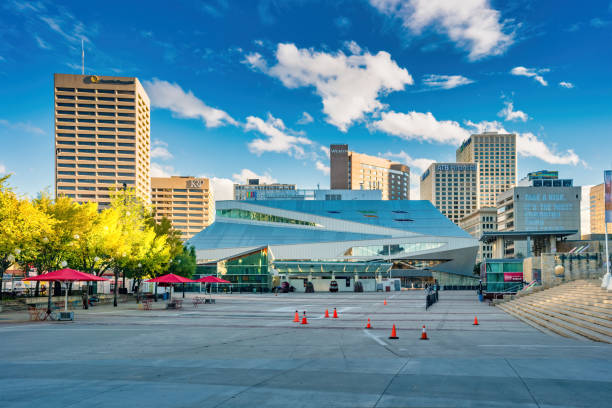 Churchill Square, the main downtown square in Edmonton, Alberta, Canada