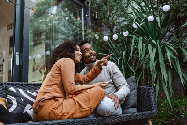 istock Happy young couple enjoying in the back yard 1485179686