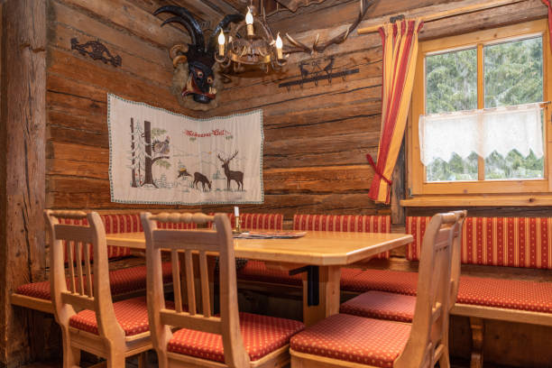 istock Authentic decor in an Austrian Alpine restaurant in a ski resort 1485203930