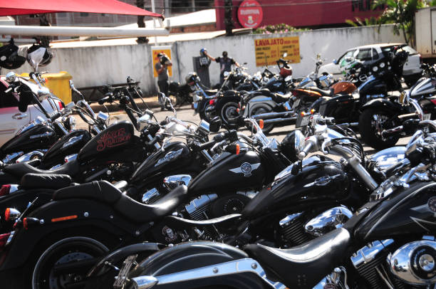 Goiania, Brazil - July 15, 2014 Motorcycling meeting Goiania motorcycle ride