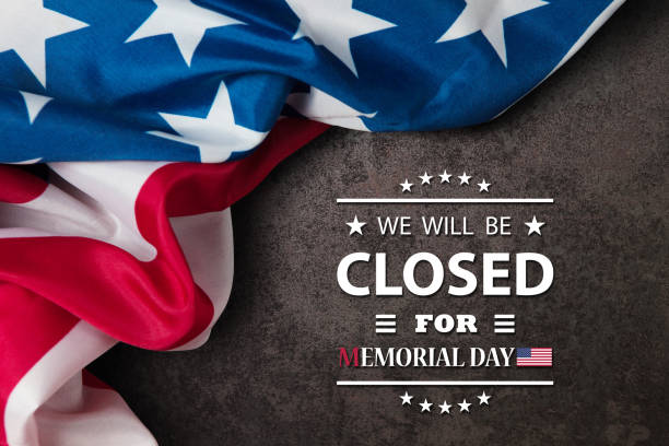 istock Memorial Day Background Design. We will be Closed for Memorial Day. 1485205694