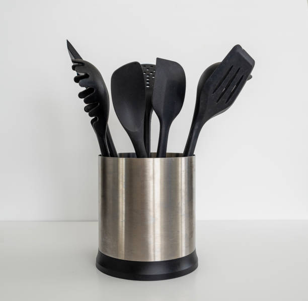 istock Utensil holder on white background 1485206329