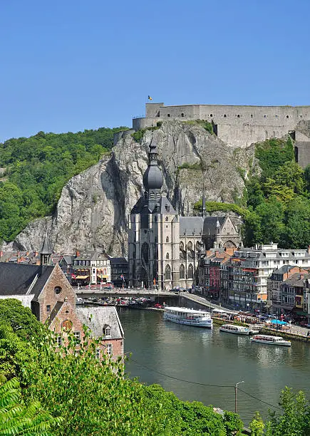 Dinant on the River Meuse in the belgian Ardennes,belgium