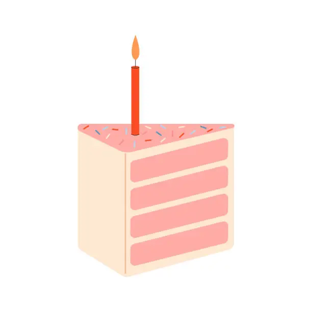 Vector illustration of Birthday Cakes vector flat illustration.