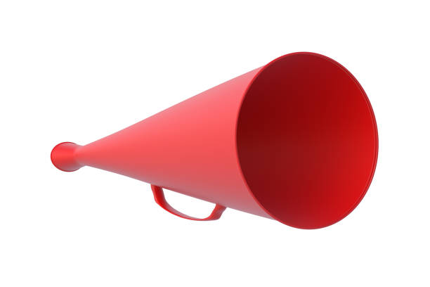 istock Old loudspeaker isolated on white background. Retro megaphone. 3d render 1485224335