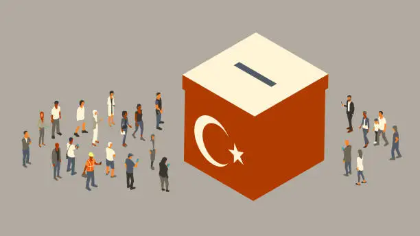 Vector illustration of Turkey elections illustration