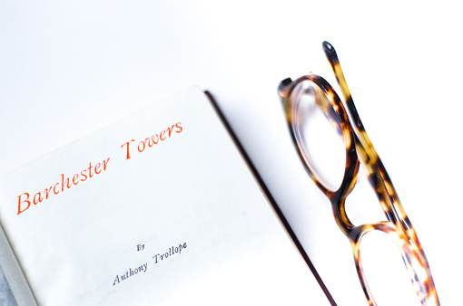 Open Book, Title Page, Barchester Towers by Anthony Trollope