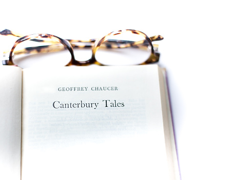 Open Book, Title Page, Chaucer’s Canterbury Tales