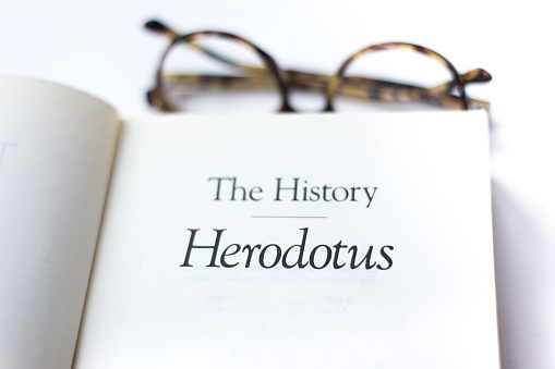 Open Book, Title Page: The History Herodotus