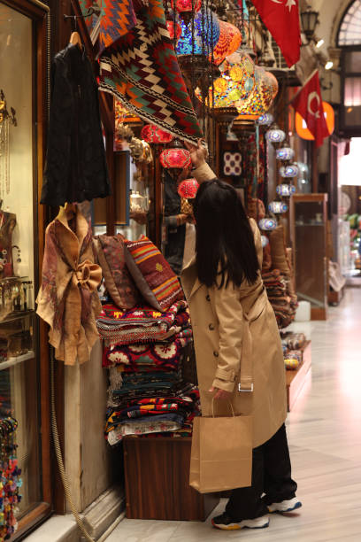 istock Woman in istanbul bazaar 1485234836