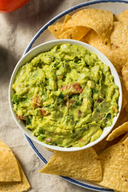 istock Homemade Avocado Guacamole and Tortilla Chips 1485237719
