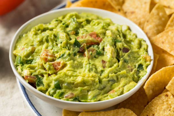 istock Homemade Avocado Guacamole and Tortilla Chips 1485237855