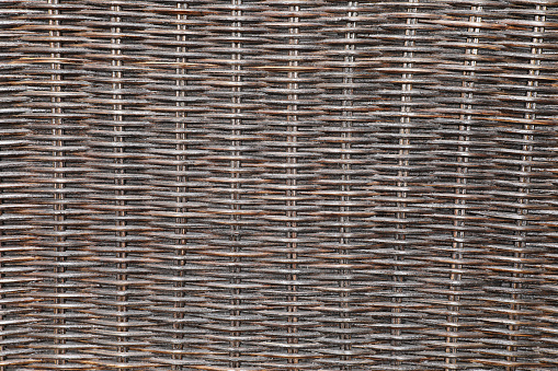 Brown rattan texture for background.