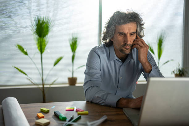 istock Businessman working in office. 1485247899