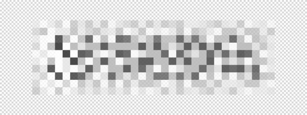 bildbanksillustrationer, clip art samt tecknat material och ikoner med censor blur texture. gray pixel mosaic texture. checkered pattern to hide text, image or another prohibited, privacy or adult only content - oskarpt fokus
