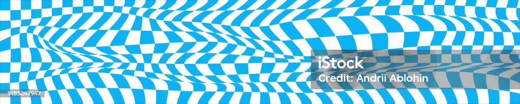Distorted Blue Distorted Blue And White Chessboard Background Chequered Optical ...