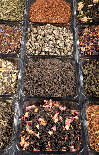 istock Assortment of loose leaf tea. 1485255653
