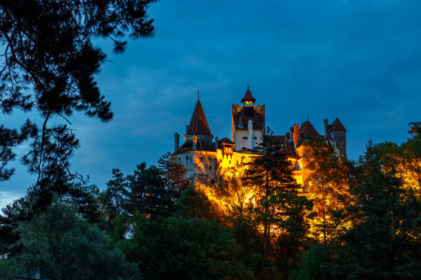The Dracula Castle of Bran in Romania stock photo