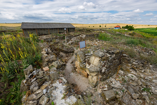 Tulcea, Tulcea, Romania - June 24, 2022The Halmyris Ruins of the Roman Empire at Tulcea in Romania