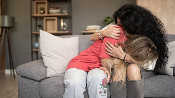 istock Women supporting sad friend trying to solve a problem. 1485301784