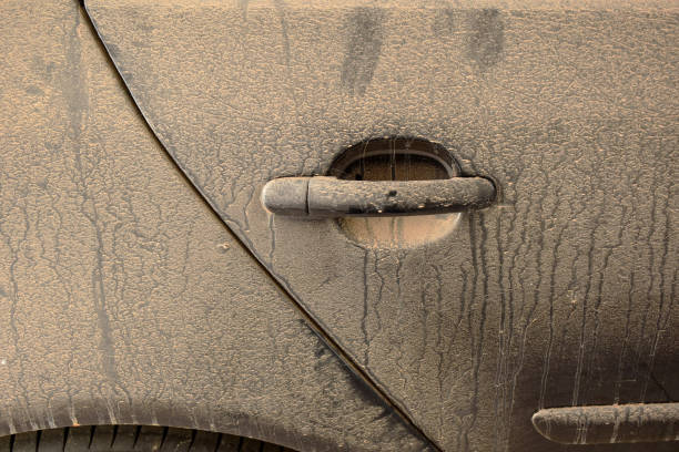 istock Dirty car with lots of dust and mud. 1485302707