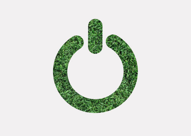 Eco power symbol, green energy concept stock photo