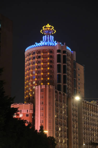 Casino by night, in Macau S.A.R.