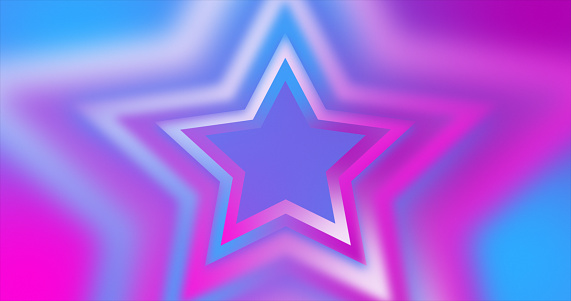 Abstract purple and pink gradient stars bright juicy blurred abstract loop background.