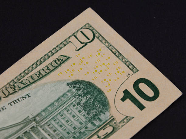 istock Detail of 10 US dollar bill 1485314327