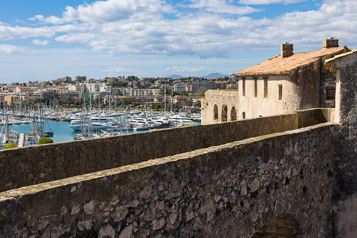 City and port of Antibes from the ramparts of the Fort Carré