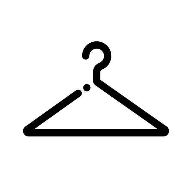 Flat stylish hanger icon. Vector. Flat stylish hanger icon. Editable vector. fashion designer logos images stock illustrations